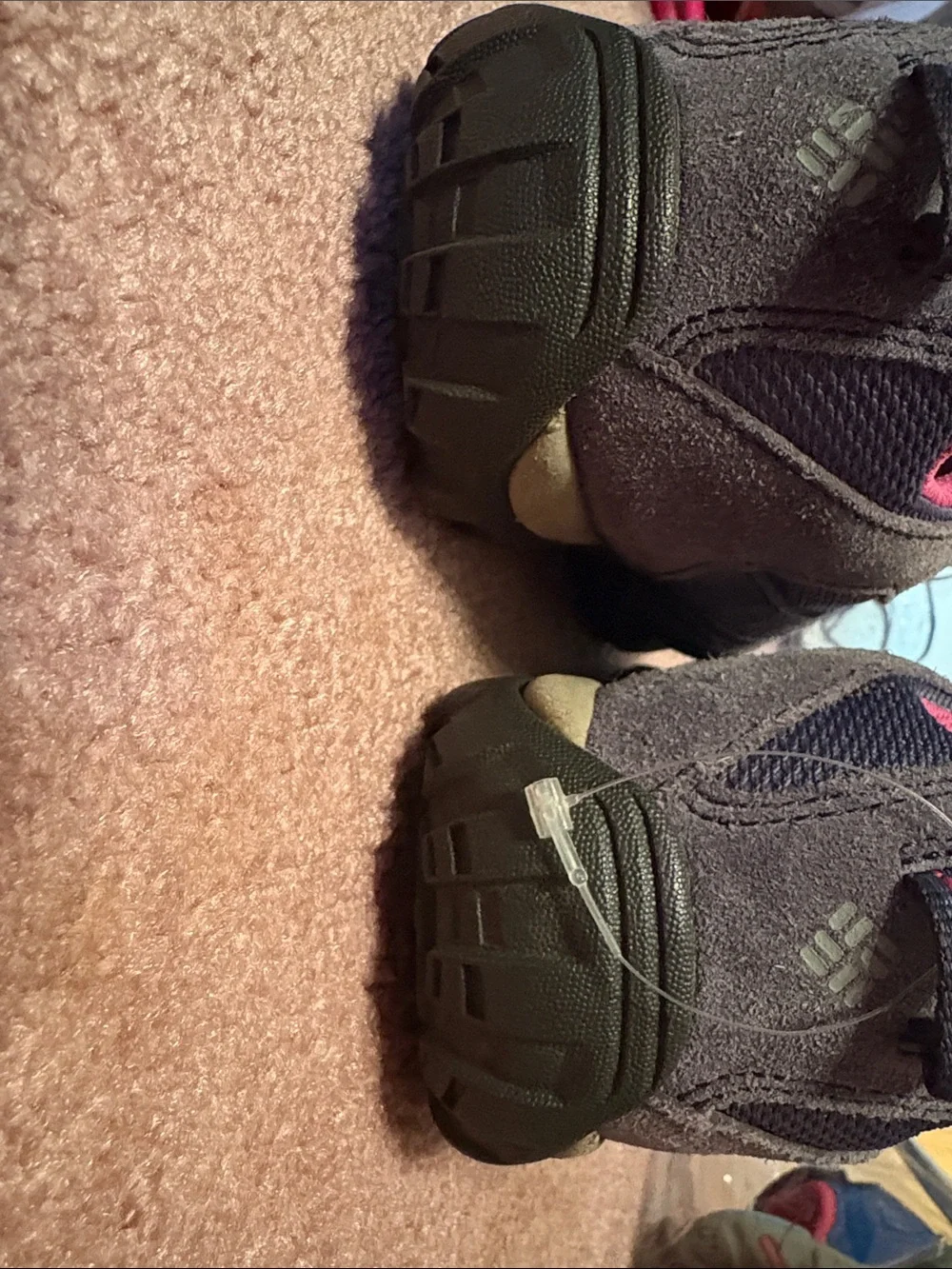 Columbia Gray and Pink Kids' Trail Sneakers